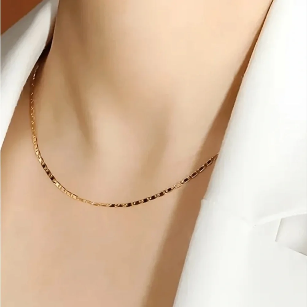 14K Gold Italian 2MM Flat Chain - 20” - Picture 3 of 5